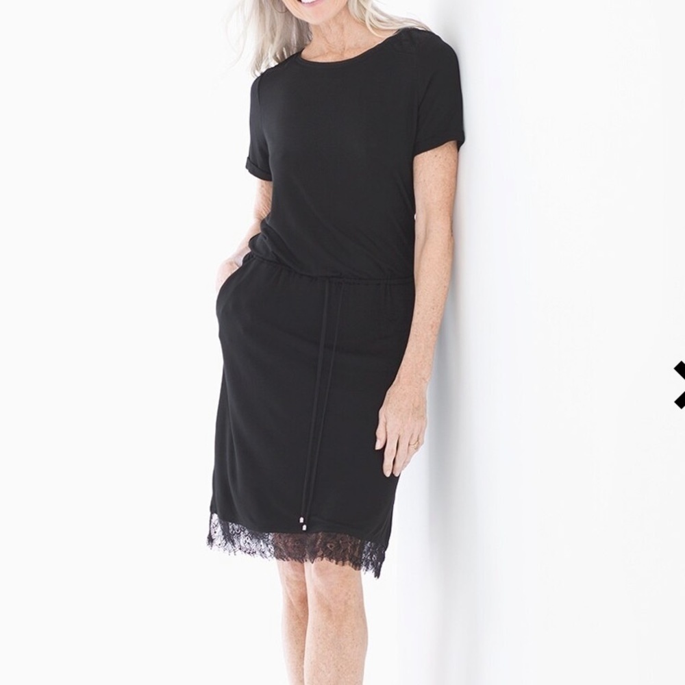 Soma cutout lace trim dress